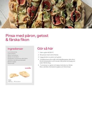 Pinsa med päron, getost & färska fikon