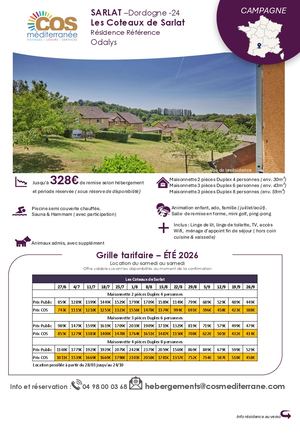 Sarlat - Les Coteaux De Sarlat Odalys / Campagne été 26