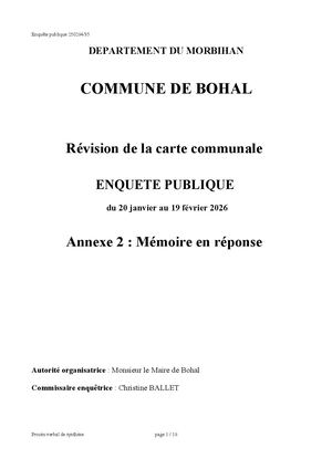 Bohal Annexe 2 Mémoire En Réponse