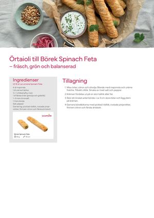 Örtaioli till Börek Spinach Feta – fräsch, grön och balanserad