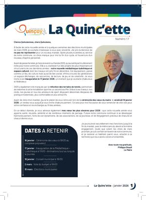 La Quincette n° 17 - janvier 2026
