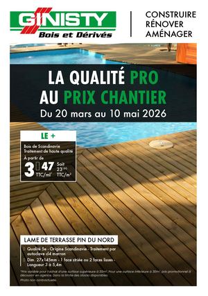 Promo terrasse GINISTY 2026