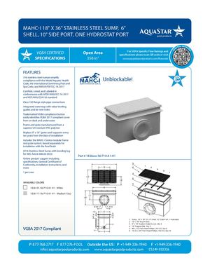 1836xxx-S6-P10-A1-H1_MAHC-I 18'' X 36'' SSS, 6'' Shell, 10'' Side Port, One Hydrostat Port (CS249)