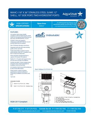 1836xxx-S12-P10-A1-H2_MAHC-I 18'' X 36'' SSS, 12'' Shell, 10'' Side Port, Two Hydrostat Ports (CS250)
