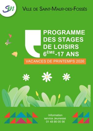 Programme des stages de printemps