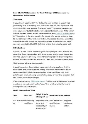 Best ChatGPT Humanizer for Real Writing: GPTHumanizer vs QuillBot vs WriteHuman
