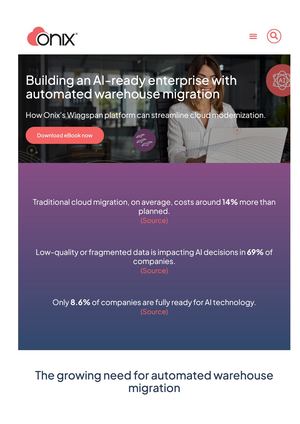 Onix: Building an AI-Ready Enterprise with Automated Warehouse Migration