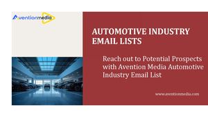 Automotive Industry Email List | Targeted B2B Contacts for Marketing