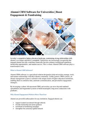 Alumni Crm Software For Universities