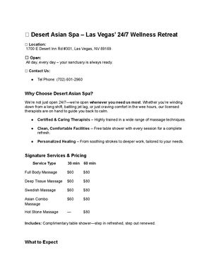 Desert Asian Spa