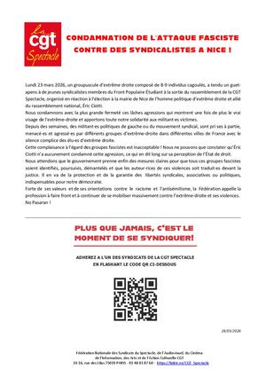 Cp Cgtspectacle No Pasaran Nice Mars 2026