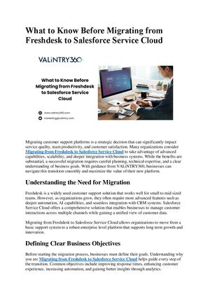 What To Know Before Migrating From Freshdesk To Salesforce Service Cloud