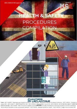 Recueil HSE version Anglaise (principales règles pour PdP)