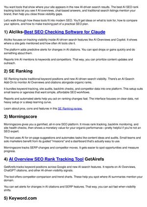 AI SEO Rank Tracking Tools
