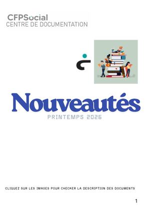 Nouveautés du Printemps 2026