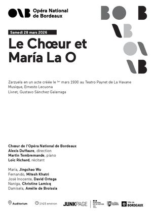 Programme Le Chœur et Maria La O Samedi 28 mars 2026