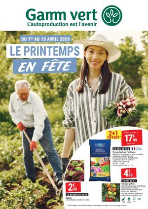 Tract Le Printemps en Fête Gamm Vert Jardineries Monplaisir