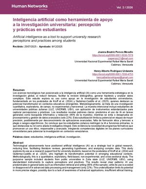 Inteligencia artificial como herramienta de apoyo a la investigación universitaria: percepción y prácticas en estudiantes