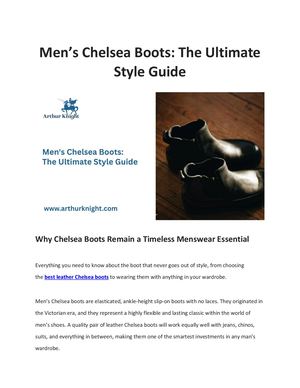 Men’s Chelsea Boots Guide: Style, Fit & Buying Tips (2026)