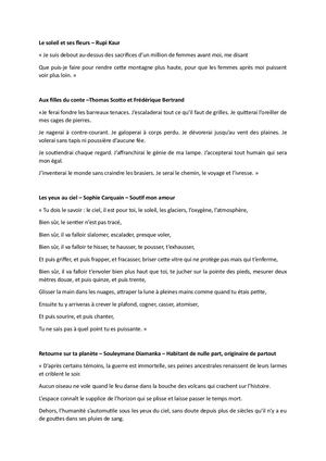 Textes Eclats De Mars