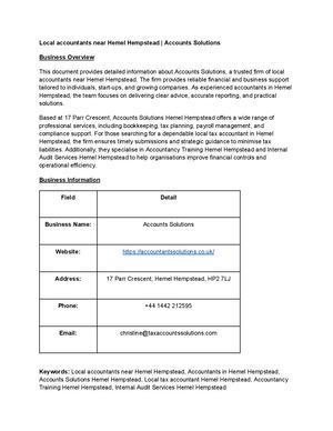 Accounts Solution