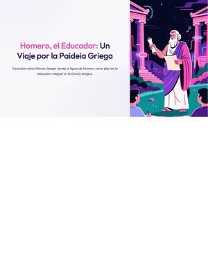 Homero El Educador Un Viaje Por La Paideia Griega