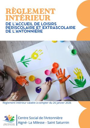 Règlement intérieur accueil de loisirs Antonnière