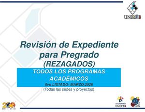 Revisión De Expedientes Todos Los Programas 8vo Marzo 2026