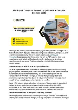 Adp Payroll Consultant