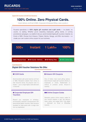 Digital Gift Vouchers & E Gift Cards For Corporate Employees – Rucards Mumbai
