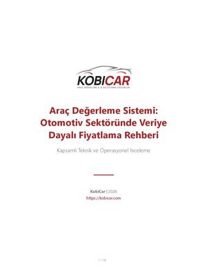 KobiCar - Araç Değerleme & İş Geliştirme Çözümleri