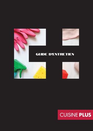 Guide Entretien Cuisine Plus