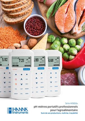 Série HI9816x pH-mètres professionnels pour l'agroalimentaire