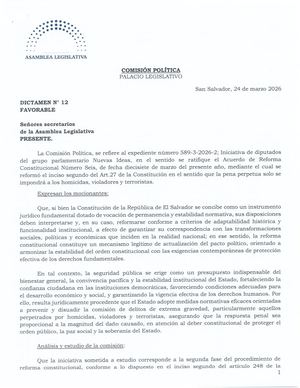 Reforma Constitucional - Cadena Perpetua