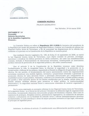Ley Actos De Terrorismo - Cadena Perpetua