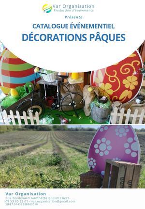 Catalogue décorations de Pâques – Location décors et animations dans le Var | Var Organisation