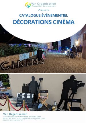 Catalogue décoration Cinéma – Location de décors événementiels | Var Organisation