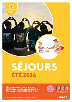 Brochure Séjours Eté 2026