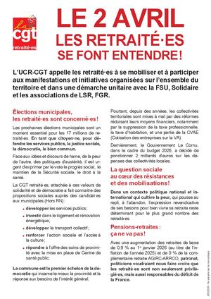 2 Avril 2026 Cgt retraités