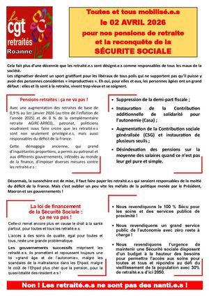 Tract UL Roanne Action retraités 2 Avril 2026