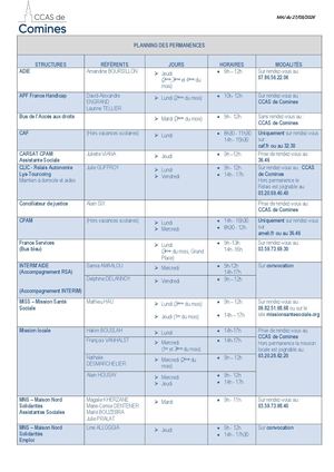 Permanences Partenaires