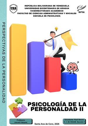 Revista de Psicología Experimental. PSICOLOGÍA DE LA PERSONALIDAD 2. RAÚL GHERSI
