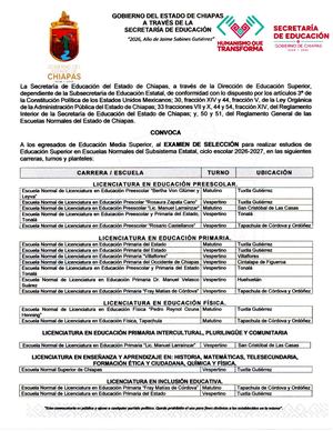 Convocatoria Normales2026