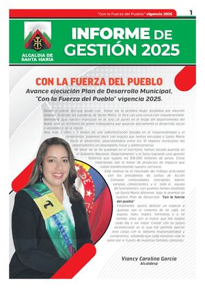 Informe Gestion Alcaldia Santa Maria 2025
