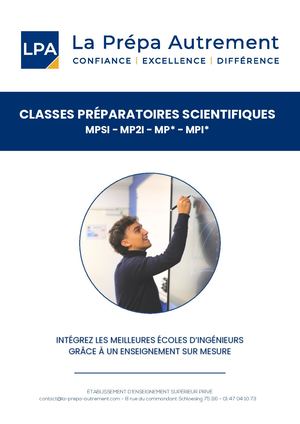 Brochure classes CPGE Scientifiques
