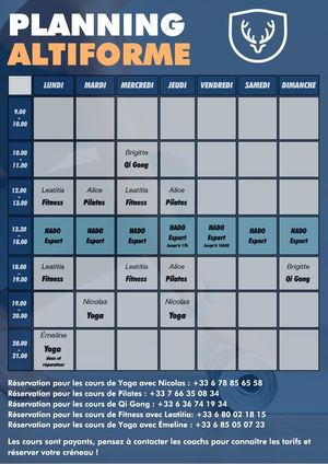 Planning Altiforme fitness center