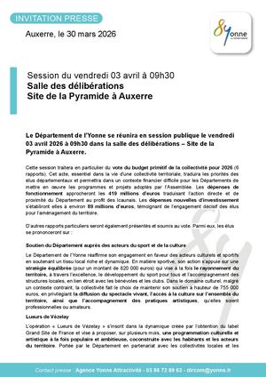 Invitation Session 3 avril 2026