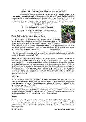 Viacrucis De La Vida Y La Esperanza De Una Ecología Integral 2026