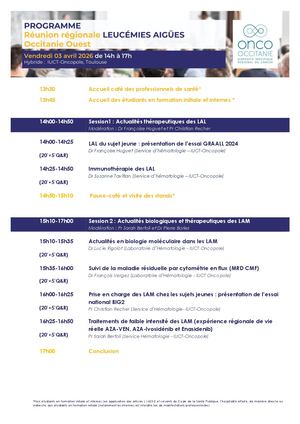 Programme Réunion Régionale New Version La Ouest 2026