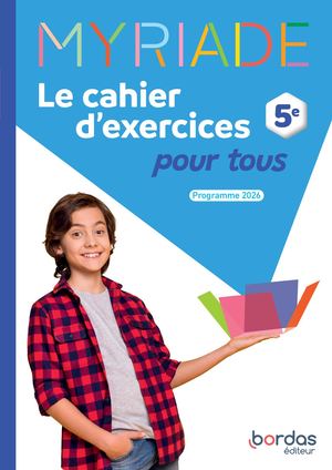 Extrait Myriade Le Cahier d'exercices pour tous 5e (édition 2026)